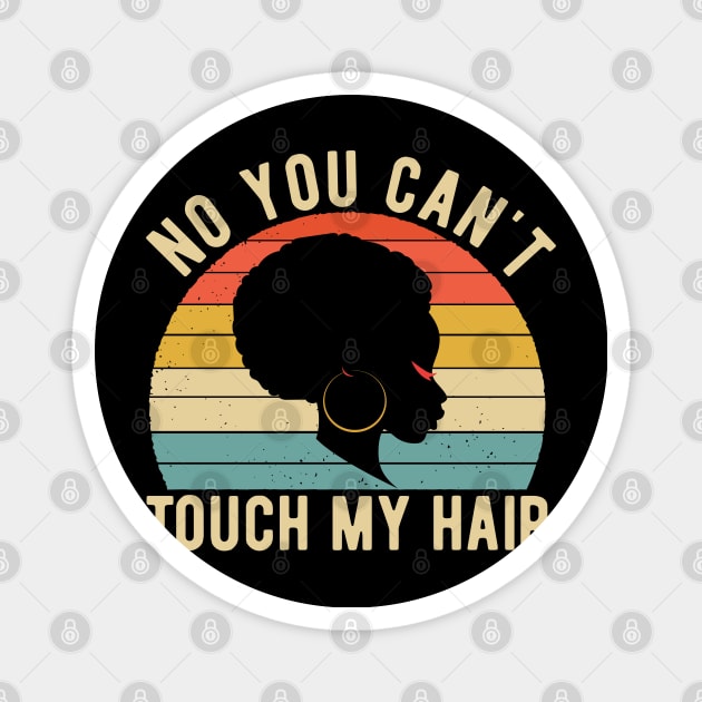 funny quote  no you cant touch my hair vintage humor meme Magnet by Gaming champion